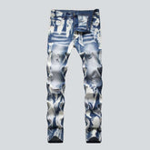 Weiß bemalte Herren-Jeanshose